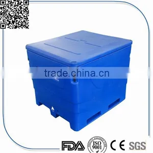 Plastic Rotationally Molded Large Cooler For Fish Frozen Storing Fish Bins thumbnail-1