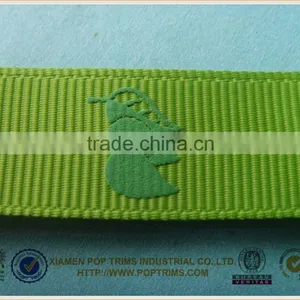 Green Puff Printed Grosgrain Ribbon thumbnail-3