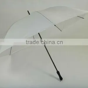 White Cheap Golf Umbrella thumbnail-1