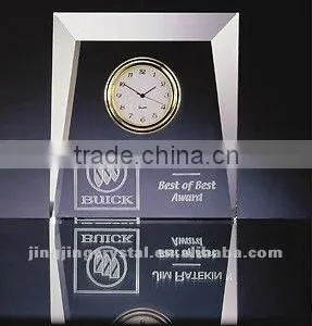 Simple Crystal Desk Clock Frosted LOGO thumbnail-1