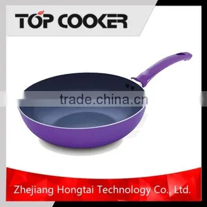 Aluminium Pressed Non Stick Coating Wok Pan thumbnail-1
