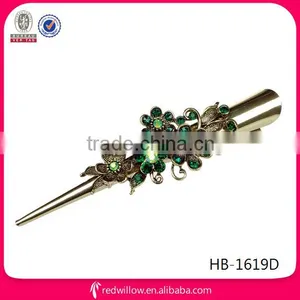 Hot Sale Elegant Glitter Rhinestone Beak Hair Clips thumbnail-1