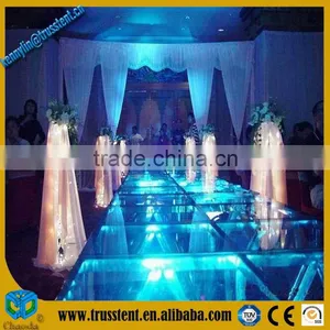 Transparent Clear Lighting White Acrylic Glass Wedding Stage Platform thumbnail-2