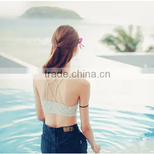 China Factory Beauty Young Lady Lace Trim Women Strap Bra thumbnail-1