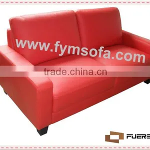 K/D Sofa Two Seat Design Modern Bright Leather Sofa Bed thumbnail-2