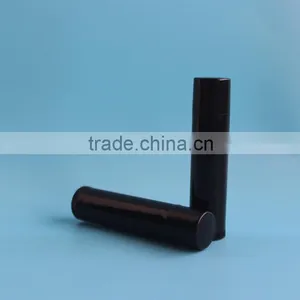 Black 5ml Plastic Cylinder Lip Balm Container thumbnail-2