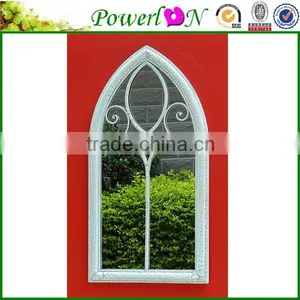 Discounted Elegant Wrough Iron Wall Mounted Frame Mirror For Home Backyard Patio J23M TS05 X11PL08-34264 thumbnail-1