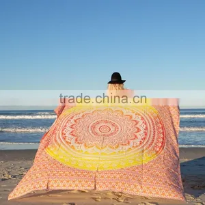 Yellow Tapestry Mandala Wall Hanging Home Decor Indian Tapestry Bedspread Beach Throw Picnic Sheet Hippie Boho Bohemian Tapestry thumbnail-1