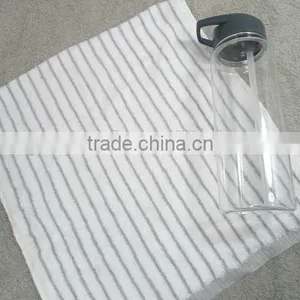 Soft 100% Bamboo Fiber Dobby Stripe Towel thumbnail-2