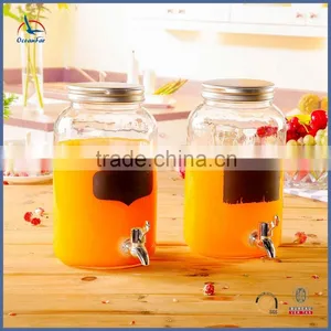 3L Glass Juice Dispenser Clear Glass Drink Dispenser With Tap thumbnail-2