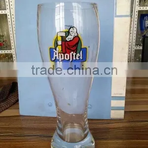 Very Bright Finish Surface Clear & Custom Logo Printing Tall Heavy Base Pilsner thumbnail-2