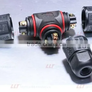 2 Pin 3 Pin IP67 Solderless Screw Terminal Waterproof T Connector thumbnail-2