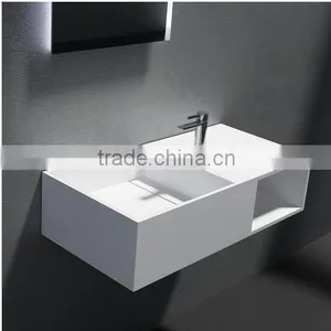 China Manufacture,wall Hung Wash Basin Solid Surface Wash Basin,Artificial Stone Washing Basin thumbnail-3