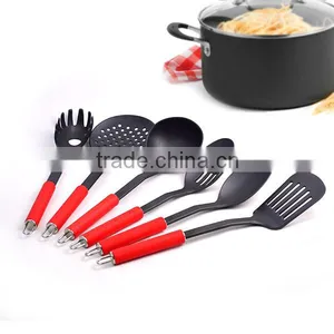 Best Food Grade Nylon Kitchen Utensils Set 6 Pieces For Cooking With Stainless Steel And Tpr Painting Of Kitchen Tools thumbnail-1