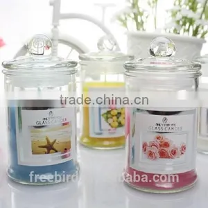 Colorful Jelly Candles in Clear Glass With Decoration Flower for Wholesale thumbnail-6