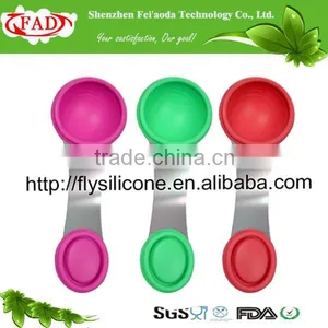 High Quality Silicone Measuring Spoon With Stainless Steel Handle thumbnail-1
