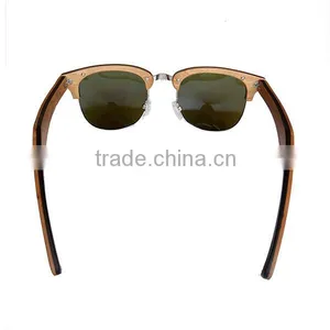 2016 New Design Duwood Blue Sunglasses Half Frame Wood Sunglasses thumbnail-4