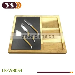 Square Slate Cheese Board With Cheese Knife thumbnail-1