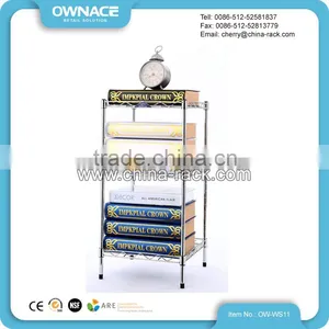 Adjustable Layers Light Duty Chrome Wire Shelving Rack thumbnail-4
