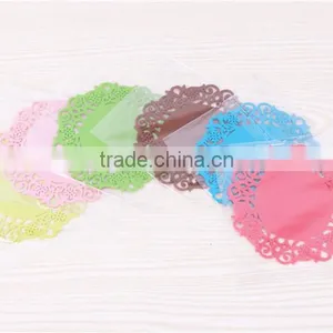 Coffee Cup Mat Eco-friendly Heat Resistant Customize LOGO 6 Colors for Your Choose Silicone Mat thumbnail-6