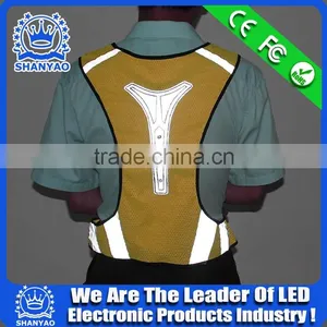 Lighting up in Dark Keep Safe LED Flashing Reflective Running Vest thumbnail-2