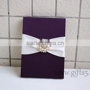 2016 Latest Luxury Wedding Gift Box Wedding Invitation Box With Ribbon Custom Made thumbnail-5