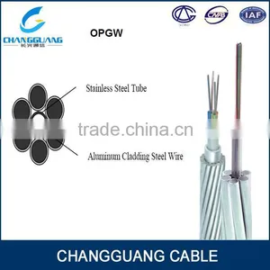 Long Span Stranded Stainless Steel Tube Aerial Power Fiber Optic Cable Price Opgw Cable thumbnail-1