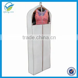 Beige Color Dress Clothes Garment Storage Bag With PVC Window thumbnail-1