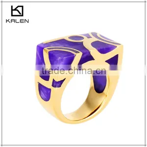 2015 Beautiful Fashion 22k Dubai Gold Finger Ring Engagement Designs thumbnail-4