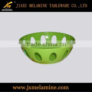 8" Melamine Ware Round Fruit Basket thumbnail-1