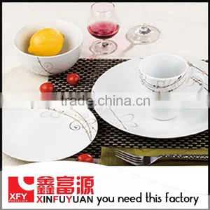 2015 New Product Cheap Wholesale China Round Shaped Porcelain Dinner Set thumbnail-1