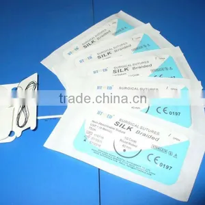 Medical Silk Suture With Needle thumbnail-1