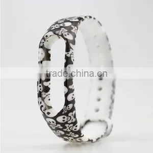 Beautiful Pattern Silicone Belt Strap for Xiaomi Miband 1s 1A for Mi Band 2 Smart Wristband for Miband 2 Bracelet thumbnail-6