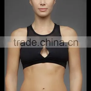 Women Wholesale Sports Bra With Mesh and Sexy Hole in the Front Yoga Fitness Sports Bra Office In Unite State (USA) thumbnail-2