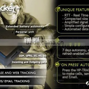 Personal GPS Tracker and Voice Communicator, Extended Battery Lifetime, SMS Alerts and Email Alerts - Mod HPTRACKERXV thumbnail-2
