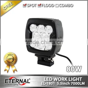 80W 5.5inch High Power Auto Led Work Light Heavy Duty Truck Excavator Light Agriculture Machinery Equipment Lamp thumbnail-1
