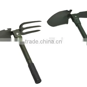 Mini Size Outdoor Camping Multifuntion Folding Shovel With Rake thumbnail-2