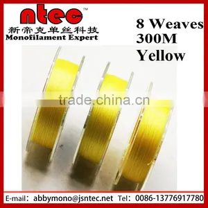 Yellow Color 0.16mm 8 Weaves 300M PE Braided Fishing Line thumbnail-1