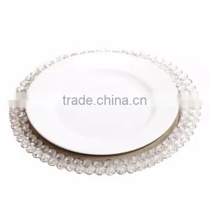 Crystal Charger Plate/ Show Plate/ Wedding Table Plate thumbnail-2