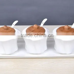 Hot Sale High Quality Porcelain Ceramic Kitchen Canisters/ceramic Kitchen Canister Sets/3pcs Ceramic Canister Sets thumbnail-1
