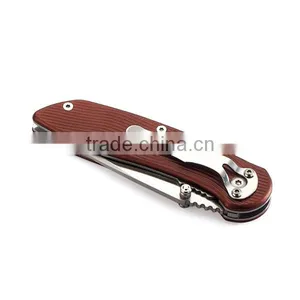 Custom Stainless Steel Camping Knife With Natural Rosewood Handle thumbnail-5