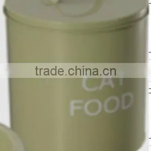 Enamel Pets Storage Cat Food Animal Foot Canister thumbnail-1