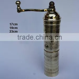 Coffee Hand Grinder Made in Brass and Polished Finish thumbnail-1