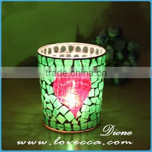 Hot Selling Romantic Tealight Glass Mosaic Candle Holder thumbnail-1