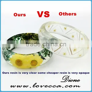 Wholesale Elegant Hand-made Resin Jewelry Real Flowers Bracelet thumbnail-1