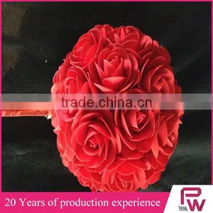 Artificial Flowers Imported From China Red Rose Balls for Weddings for Home Decore thumbnail-1