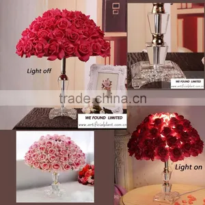 WEFOUND Romantic Wedding Roses Led Decoration Flower Light Candlestick thumbnail-4