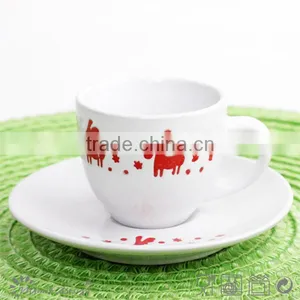 Ceramic Christmas Snow Coffee Cup and Saucer thumbnail-1