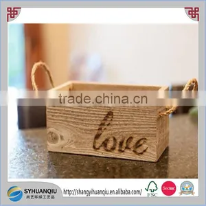 Rustic Handmade Reclaimed Wooden Planter Box 29x16.5x13cm thumbnail-1