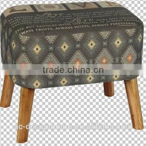 RECTANGULAR PU LEATHER/WOODEN STOOL thumbnail-1